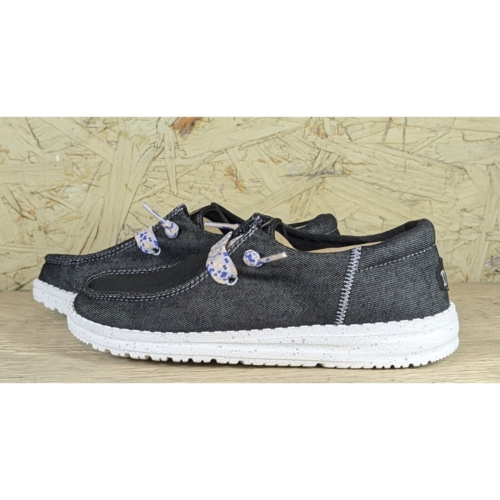Hey Dude Women's Wendy Funk Friendship Lace Black Denim Size 5 - Picture 4 of 12